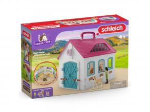 Schleich: Horse Club - Szétnyitható istálló lovakkal játékszett (42703)