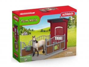 Schleich: Farm World - Istálló box Mustang ló figurával játékszett (42724)