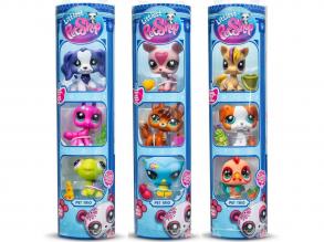 Littlest Pet Shop: 3db-os figura szett hengerben S3 többféle változatban 1db