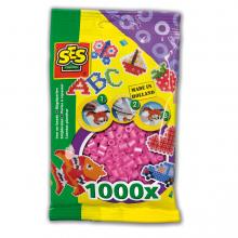 1000 darab rózsaszín vasalható gyöngy