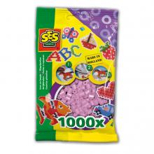 1000 darab világos rózsaszín vasalható gyöngy