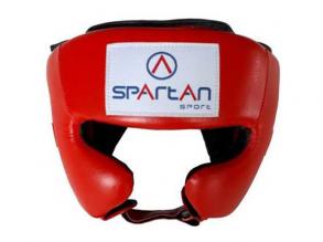Piros nyitott fejvédő - Spartan