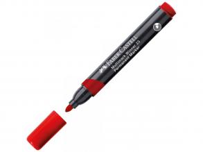 Faber-Castell: Permanent Marker piros alkoholos filctoll kerekített heggyel