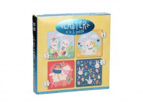 Húsvéti gyermek puzzle, 4in1