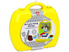 Hordozható kofferes 22 darabos konyhaszett - Playgo