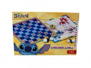 Disney Stitch: Dáma és malom társasjáték - Trefl