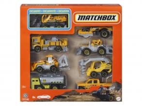 Matchbox: 8db-s kisautó szett munkagépekkel - Mattel