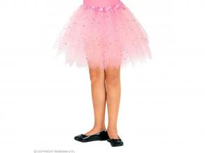 Csillogós tütü, halvány rózsaszín lány jelmez