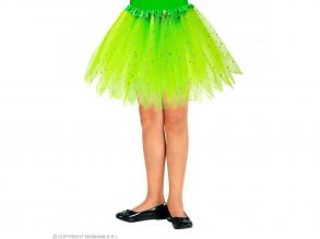 Csillogós tütü, zöld lány jelmez