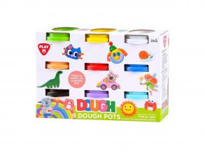 Playgo modellezőgyurma, 9 szín - 9 x 56 gramm