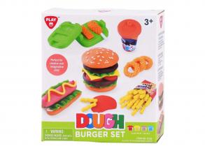 Playgo Hamburger gyurma készlet - 4 edény