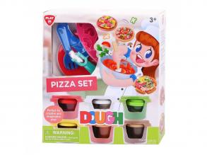 Playgo Pizza gyurma készlet - 6 edény