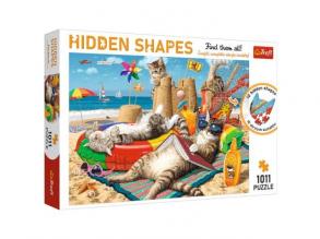 Hidden Shapes: Feline nyaralás 1000db-os puzzle - Trefl