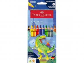 Faber-Castell: Jumbo GRIP dinoszauruszos színesceruza készlet 8+2 db-os csomag