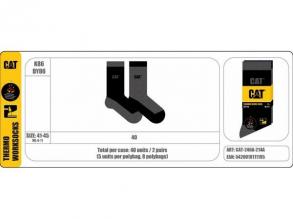 Caterpillar férfi termo zokni fekete/szürke 2 pár 41-45-ös méretű