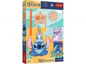 Disney Stitch a tengerparton 160 db-os UFT puzzle poszterrel - Trefl