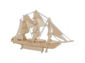 3D puzzle európai hajó (natúr)
