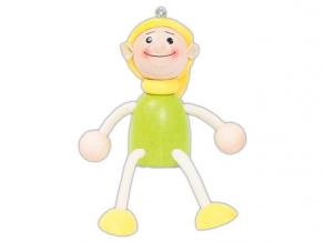 Rugós figura (manó-fiú, sárga)