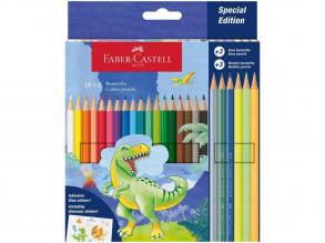 Faber-Castell: Dinoszauruszos színes ceruza szett 18+6db