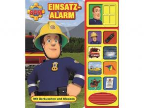 Sam a tűzoltó interaktív könyv, ablakkal és hangeffektekkel, német nyelvű