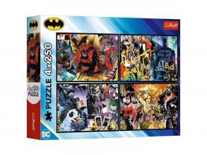 Batman Gotham hősei és gonosztevői 4x250 db-os puzzle - Trefl