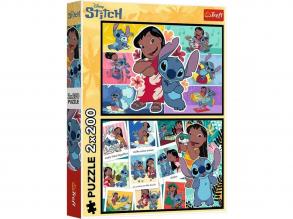 Lilo és Stitch boldog élete 2x200-as puzzle - Trefl