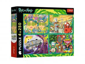 Rick és Morty őrült kalandok 4x250 db-os puzzle - Trefl