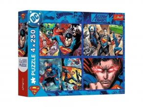DC: A bátor Superman 4x250 db-os puzzle - Trefl