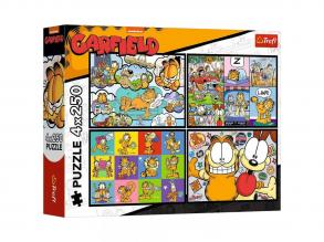 Garfield kalandjai 4x250 db-os puzzle - Trefl