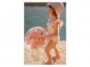 Little Dutch Pink Flowers strandlabda 3D-figurával, 35 cm
