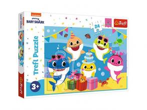 Boldog Baby Shark család 24db-os Maxi puzzle - Trefl