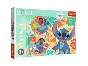 Disney: Lilo & Stitch egy boldog nap 24 db-os Maxi puzzle - Trefl