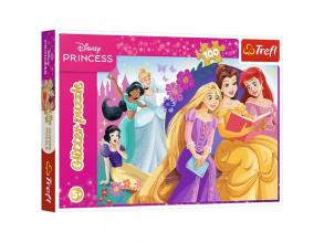 Disney hercegnők 100 db-os glitteres puzzle - Trefl