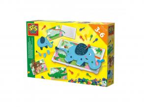 SES kiszúró szett - Állatos mozaik puzzle