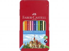 Faber-Castell: Színes ceruza szett 12db-os készlet fémdobozban