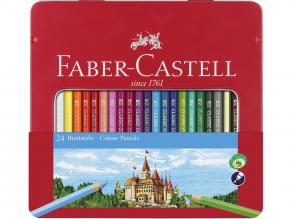 Faber-Castell: Színes ceruza szett 24db-os készlet fémdobozban