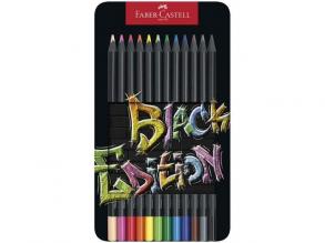 Faber-Castell: Black Edition színes ceruza 12db-os szett fém dobozban