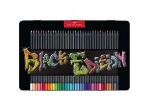 Faber-Castell: Black Edition színes ceruza 36db-os szett fém dobozban
