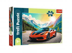 Sportautó a hegyekben 100 db-os puzzle - Trefl