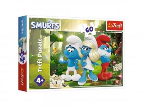 Hupikék törpikék 60 db-os puzzle - Trefl