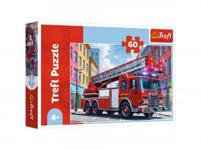 Tűzoltóautó 60 db-os puzzle - Trefl