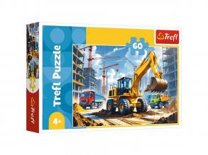 Kotró-rakodó traktor 60 db-os puzzle - Trefl