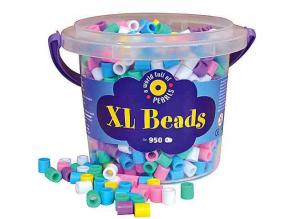 XL gyöngy vödörben pasztell színekkel 900db