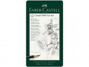 Faber-Castell: Castell 9000 Grafitceruza 12db-os szett fém dobozban