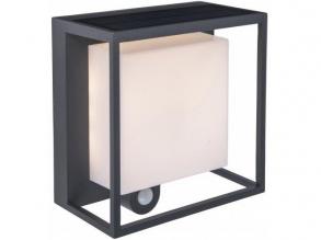 LED lámpatest , oldalfali , 3W , napelemes , mozgásérzékelős , meleg fehér , kültéri , IP54 , LUTEC , CURTIS