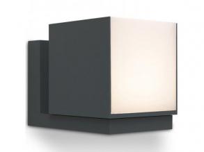 LED lámpatest , oldalfali , 12W , meleg fehér , szürke , kültéri , IP54 , LUTEC , CUBA