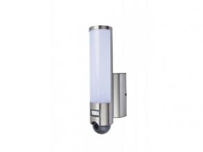 LED lámpatest , oldalfali , mozgásérzékelős , 15.5W , CCT , dimmelhető , króm , kamerával , kültéri , IP44 , LUTEC CONNECT , ELA