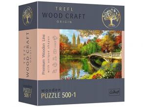 Wood Craft: Central Park Manhattan New York fa puzzle 500+1db-os - Trefl