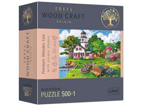 Wood Craft: Nyári kikötő fa puzzle 500+1db-os - Trefl