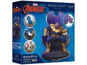 Wood Craft: Marvel Bosszúállók - Thanos a trónon 160 db-os prémium fa puzzle - Trefl